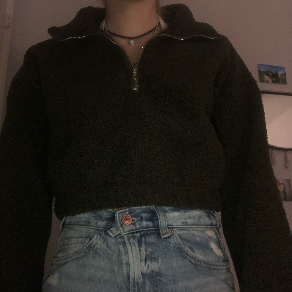 Army green zaful cropped jacket